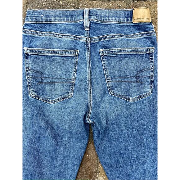 American Eagle high rise retro 90s straight jeans size 4 long x32 - Picture 3 of 5